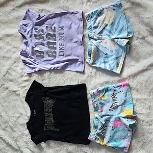 2 little girls tops and bottom